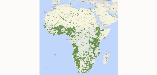 A map showing the locations of all the soil samples that we used to create the field- level soil map.